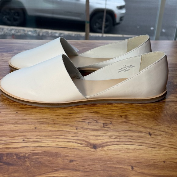 COS Women's White Leather Moccasins Flats Sz 9.5 - Picture 5 of 12